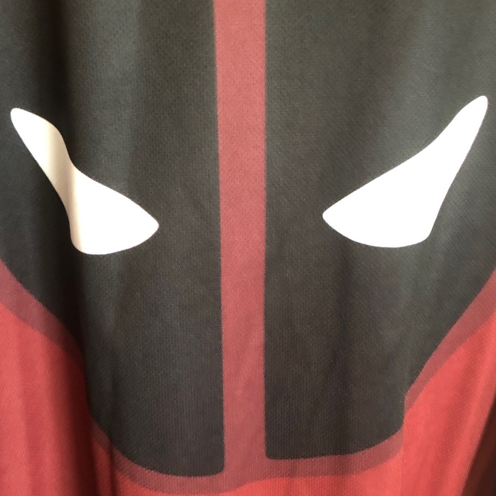 Deadpool Graphic Baseball Jersey - Red & Black - Picture 3 of 6
